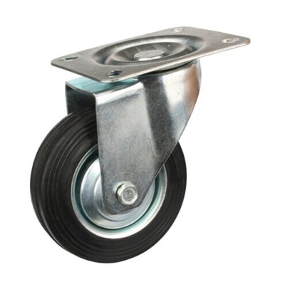 8-Inch Universal Industrial Rubber Band Dust Cover Wheel Casters