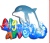 Dolphin alphabet magnets