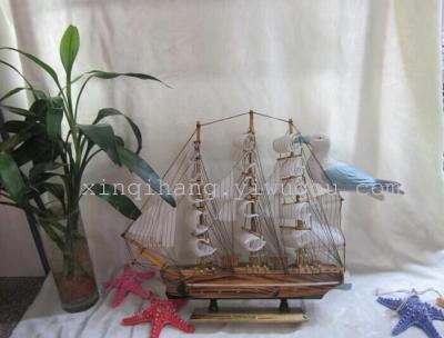 Wooden sailing ship wooden boat, boat, marine products