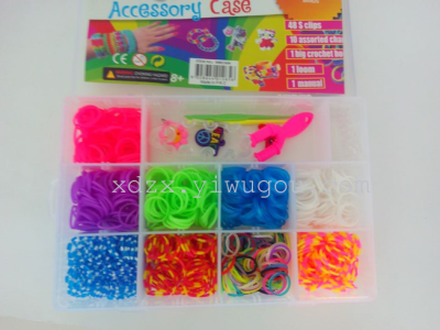 New boxed set DIY DIY Rainbow rubber bands rubber band popular in Europe and America's educational toys