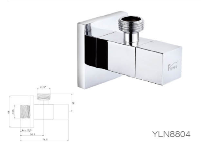 YLN8804 explosion-proof angle valve thickening copper triangle valve hot and cold water angle valve