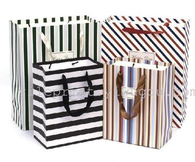 New Korean fashion striped gift bag paper bag gift pouch bag birthday gift bag