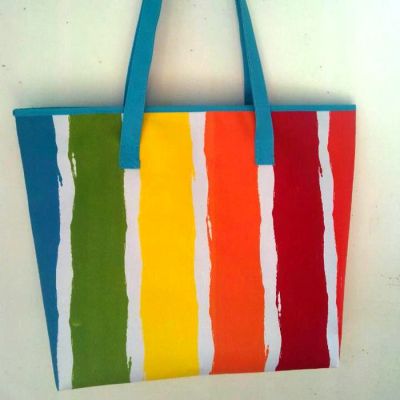 Fashion stripe shoulder bags Beach bags shopping bags Mummy bag canvas bags travel bags