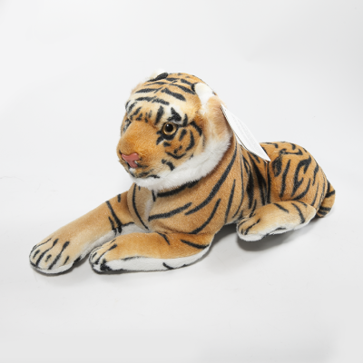 The imitation plush toy tiger is lifelike