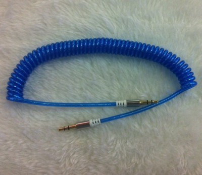 Spring metal heads, four-pronged metal head audio line quality male to female audio extension cable