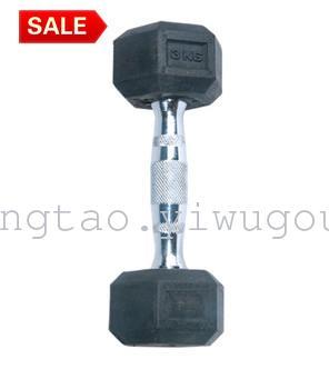 "Factory direct" hex dumbbell withing fixed rubberized dumbbells 30LB rubberized dumbbells