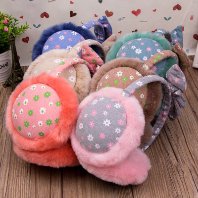 Korean female cute bow hair earmuffs Earmuffs Ear bag ear ears warm warm