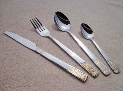 Factory Direct Sales Exquisite Stainless Steel Tableware Knife, Fork and Spoon Tableware Suit