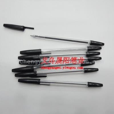 Simple sum of 51 black ballpoint pen transparent hexagonal Rod affordable quality assurance
