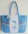 Embroidered piece of semicircle together beach bag