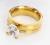 2014 factory direct stainless steel ring Gold Diamond CZ ring