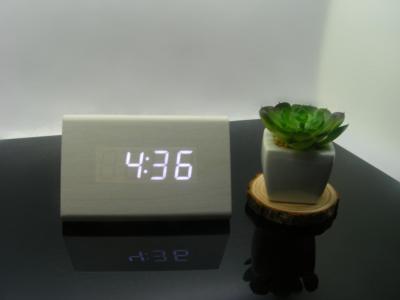 Led Small Briefs Wooden Clock Alarm Clock Electronic Clock Home Office Hotel Supplies