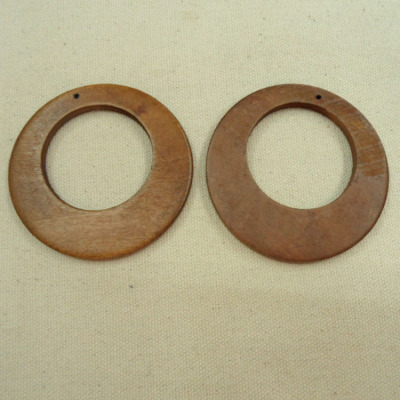 Two large Wooden earrings