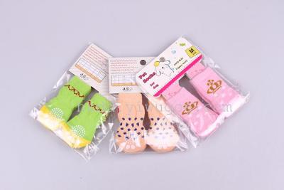 Pet supplies pet cat dog Teddy socks slip puppy small dog 4 foot floor socks