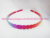 Yiwu industry with new rainbow-colored plastic headband heart children's headgear glitter headband