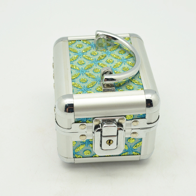 Blue aluminum alloy craft box jewelry box cosmetic box household goods