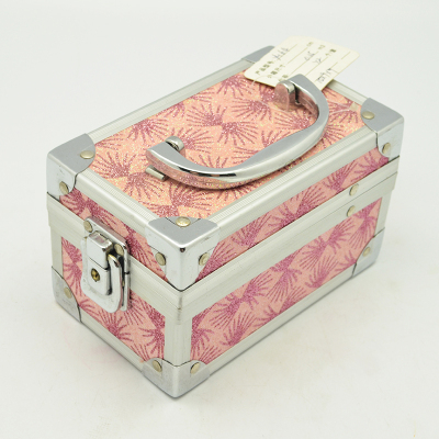 Pink aluminum alloy craft box jewelry box cosmetic box household goods