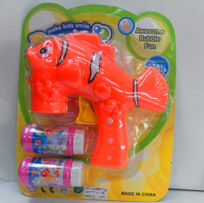 3939-2A inertial clownfish blister packed solid color bubble gun