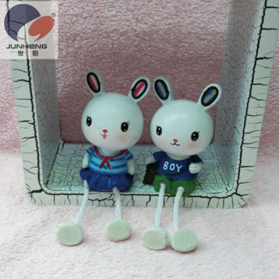 Suspending new listing resin baby doll rabbit creative gifts home accessories youth 5089B