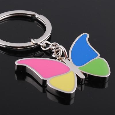 High grade fine color butterfly key ring