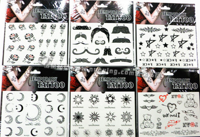 Large character tattoo stickers, patterns of multiple K lines, factory direct sales