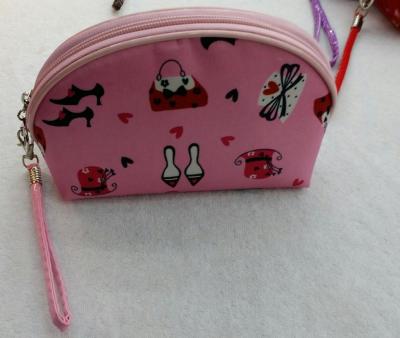 Portable small semicircular. wallet. cosmetic bag