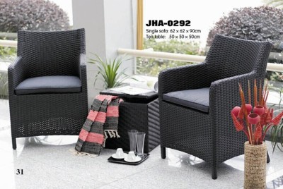 Home and leisure rattan furniture set design storage table and balcony with garden table and chairs