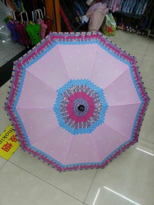 Flower weaving olor advertising umbrella wholesale 57#10K