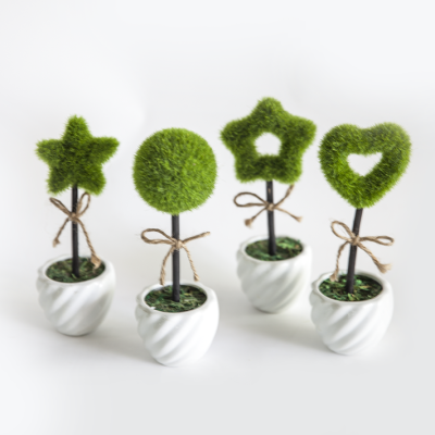 Three pieces of pellet bonsai technology decoration artificial flowers flowers plant decoration