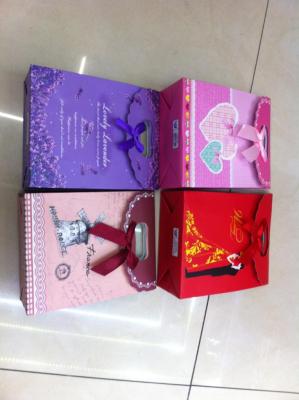 Korea style exquisite gift bag powder base points sticky paper bag pink flap paper bag special