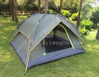 Dual-use camping tent Oxford 3 to quickly set up a tent tent 4 people lazy people automatically