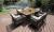 Leisure high-quality rattan furniture rectangular table dining table garden Villa furniture