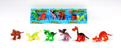 Fit feet display box animal dinosaur toy children cognitive color dinosaur toy Rubber Animal model