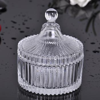 Decoration jar transparent candy jar dry fruit jar Crystal glass sugar jar diamond sugar jar storage jar decoration jar transparent candy jar dry fruit jar