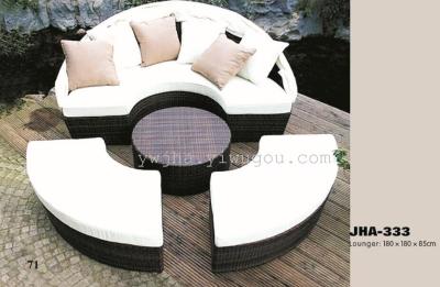 Outdoor leisure lying bed/furniture/rattan rattan rattan round bed/pool beds/leisure bed