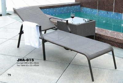 Outdoor leisure bed beach chair swimming pool lounge chairs rattan garden villas beach bed bed