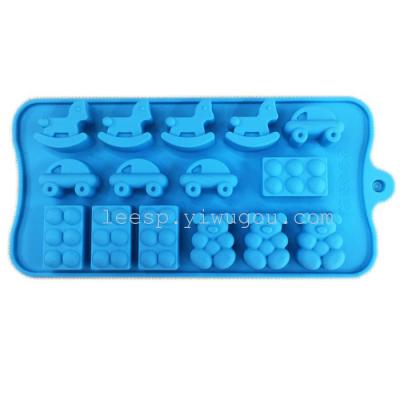 Solid silicone chocolate mould ice cute Trojans pastry dessert mold-oven