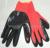 Working gloves, d-eye with red yarn yarn, glove, gloves, 10th, vinyl gloves