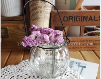 Wedding water glass ornaments style transparent small vases wall lanterns, wrought iron, wrought iron candle holder