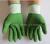 Green plastic gloves, white yarn hang glass wave pattern, gloves, gloves