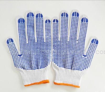 Point of plastic gloves, plastic gloves point anti-sliding rubber ball gloves gloves cotton work gloves