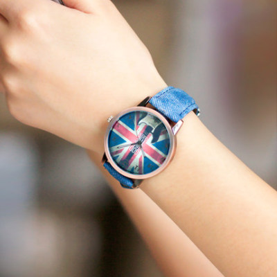 HIIN Korea fashionable wrist-skin trend of female fashion students to watch England Cowboys quartz watch