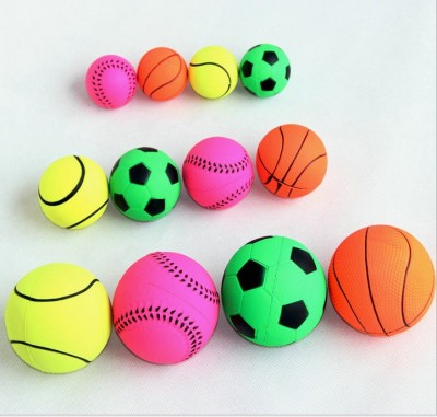 Elastic rubber ball ball. The pet toy toy balls football basketball tennis baseball