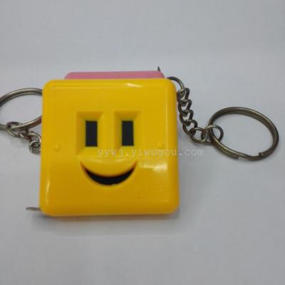 Supply smiley key chain tape measure 1M small gifts of steel tape tape mini tape measure