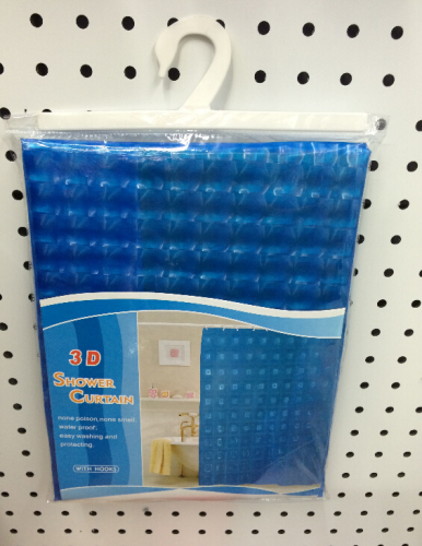 waterproof and mildew-proof bathroom direct sales hook 3d cat's eye bathroom shower curtain long-term export hot products