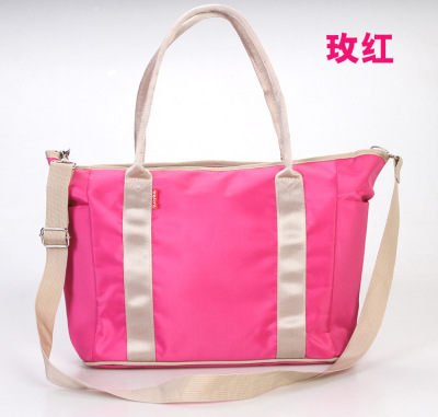 Export mom bag high quality hanyao cloth color matching double back and shoulder mom bag baby products