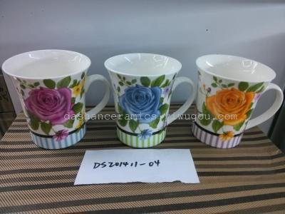 Antique porcelain Roses Valentine's day baking Cup