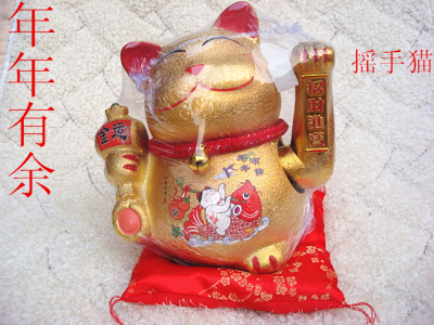 Specializing in the production of a 10-inch wave lucky cat ornaments ideas lucky cat Office opening move