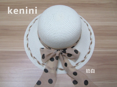 New Fashion Sun-Proof Bucket Hat Ribbon Sun Hat Adult Beach Hat Fashion
