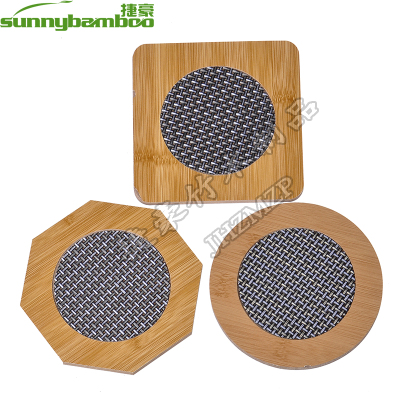 European Creative Bamboo Placemats Beautiful Square Potholders